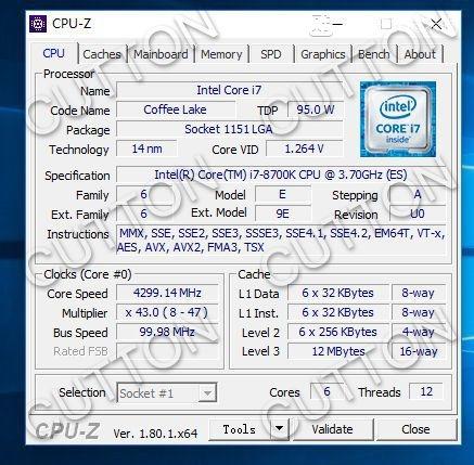 Intel i7-8700K性能曝光：多核比Kaby Lake提升40%