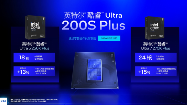 【新闻快讯】台式机上新！英特尔发布酷睿 Ultra 200S Plus 系列处理器1998.png