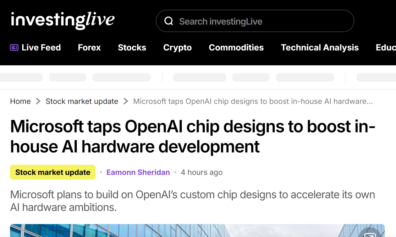 微软借力OpenAI技术,研发AI芯片_通信世界网
